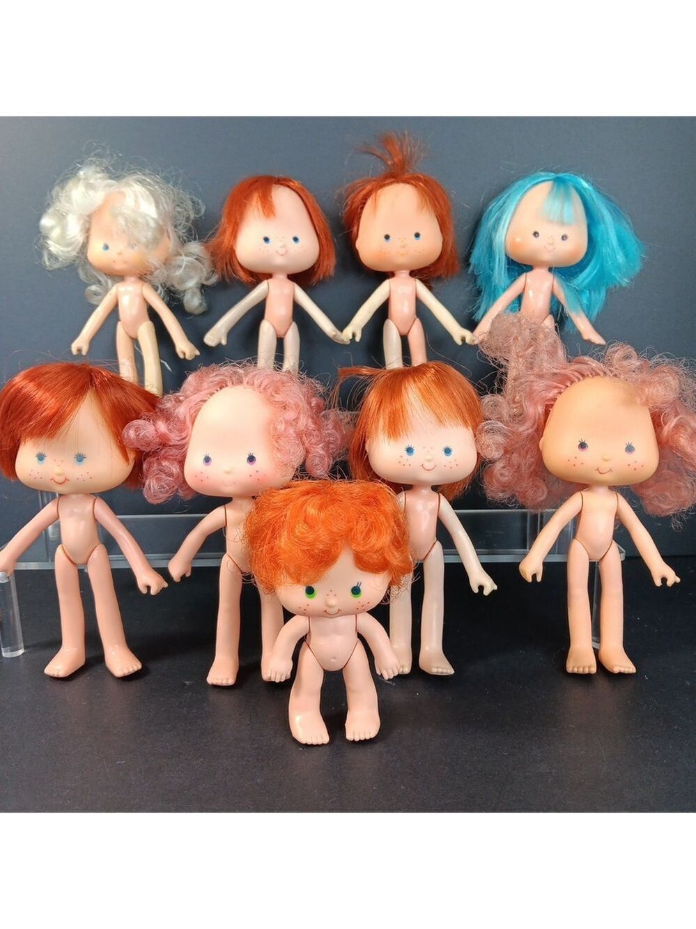 9 X 1979 Strawberry Shortcake Dolls Collector's Lot